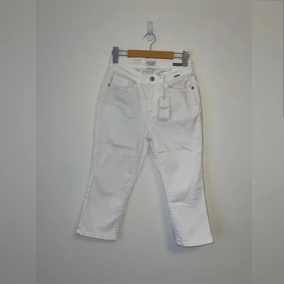 NWT Judy Blue skinny Fit Capri 25 White summer slim crop jeans vacation tropical - Picture 5 of 7